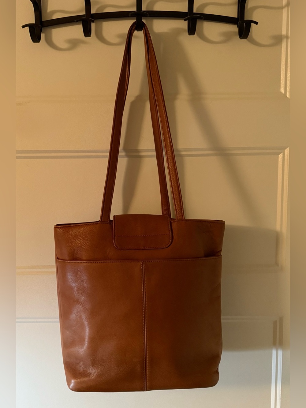 Classic “J. Jill” Leather Tote Bag - Tan - Picture 4 of 4